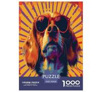 Chien Mignon Puzzle 1000 Pieces Cadeau Unique Jeu Éduchatif Challenge Toy À De Qualité Supérieure Peinture Art pour Adultes Et Enfants À Partir De 12 Ans 70x50cm/1000pcs