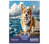 Chien Mignon Puzzle 1000 Pièces Cadeau Unique Jeu ÉduChatif Défi Jouet À De Qualité Supérieure Peinture Art pour Adultes Et Enfants 38x26cm/1000pcs