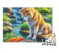 Chien Mignon Puzzle 1000 Pièces - Challenge Zen, Carte Géographique À Assembler, Poster Inclus, Cadeau Éducatif, 70x50cm/1000pcs
