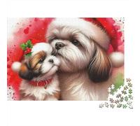 Chien Mignon Puzzle 1000 Pièces - Challenge Zen, Carte Géographique À Assembler, Poster Inclus, Cadeau Éducatif, 70x50cm/1000pcs