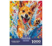 Chien Mignon Puzzle 1000 Pièces Educa Jouet en Bois Divertissement Créatif De l'art De La Décoration Jeu Éduchatif Challenge Toy Adultes Et Enfants À Partir De 14 Ans 70x50cm/1000pcs