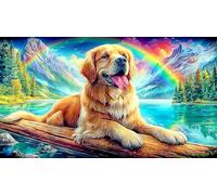 Chien Mignon Puzzle 1000 pièces - Jeu Difficile en Papier recyclé Activité à Domicile Cadeau 75x50/1000pcs