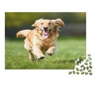 Chien Mignon Puzzle 1000 Pièces Jouet en Bois Jeu D'Intelligence Décoration Intérieure Yeux Rouges Feux Challenge Toy Adultes & Enfants des 14 Ans 1000pcs (75x50cm)