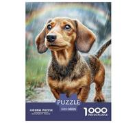 Chien Mignon Puzzle 1000 Pièces Jouet Jeu D'Intelligence Décoration Intérieure Jeu Éducatif Challenge Toy Adultes & Enfants des 14 Ans 38x26cm/1000pcs