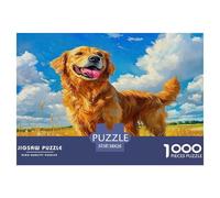 Chien Mignon Puzzle 1000 Pièces Jouet Jeu D'Intelligence Décoration Intérieure Jeu Éducatif Challenge Toy Adultes & Enfants des 14 Ans 38x26cm/1000pcs