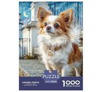 Chien Mignon Puzzle 1000 Pièces Jouet Jeu D'Intelligence Décoration Intérieure Jeu Éducatif Challenge Toy Adultes & Enfants des 14 Ans 38x26cm/1000pcs