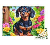 Chien Mignon Puzzle 1000 Pièces - Qualité Premium, Jeu De Concentration, Poster Artistique Inclus, Parfait pour Soirées Cosy, 52x38cm/1000pcs