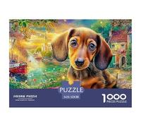 Chien Mignon Puzzle Adulte 1000 Pièces L'Excellence dans Les Défis De Puzzle - pour Une Large Audience : Homme, Femme, Adulte, Enfant Dès 14 Ans 52x38cm/1000pcs