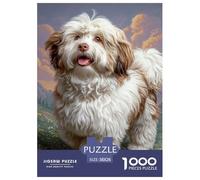 Chien Mignon Puzzle Élégant Pensé pour Les Moments Calmes en Intérieur, Valorisant Pet par Une Organisation Claire Propice À L’Attention Et Au Bien Être 38x26cm/1000pcs