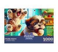 Chien Mignon Puzzle Jeux Défi De 1000 Pièces Qualité Supérieure, Unicité, Jeu De Puzzle Difficile, Adapté Aux Hommes/Femmes, Adultes Et Personnes De Plus De 14 Ans 38x26cm/1000pcs