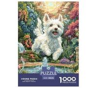 Chien Mignon Puzzle Raffiné Conçu pour Instants Paisibles en Intérieur, Valorisant Pet par Une Structure Fluide Propice À La Concentration Et Au Bien Être 38x26cm/1000pcs