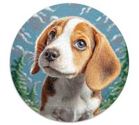Chien Mignon Puzzle Rond De 1000 Pièces pour Adultes Filles Bricolage Classiques Parfait Encastrement Qualité Supérieure Impossible' Difficile Entertainment 1000pcs (67.5x67.5cm)