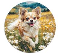 Chien Mignon Puzzle Rond De 1000 Pièces pour Adultes Filles Décoration Bricolage Classiques Parfait Encastrement Qualité Supérieure' Impossible Difficile 1000pcs (67.5x67.5cm)