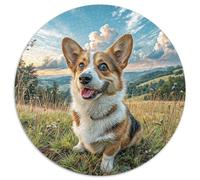 Chien Mignon Puzzle Rond De 1000 Pièces pour Adultes Filles Parfait Encastrement Qualité Supérieure Impossible Difficile Entertainment' Artist 1000pcs (67.5x67.5cm)