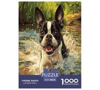 Chien Mignon Puzzles 1000 Pièces Cadeau Unique Jeu Éduchatif Défi Jouet À De Qualité Supérieure Peinture Art pour Adultes Et Enfants 38x26cm/1000pcs