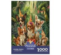 Chien Mignon Puzzles 1000 Pièces Cadeau Unique Jeu Éduchatif Défi Jouet À De Qualité Supérieure Peinture Art pour Adultes Et Enfants À Partir De 14 Ans 38x26cm/1000pcs