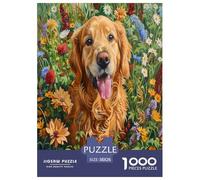 Chien Mignon Puzzles 1000 Pieces Cadeau Unique Jeu Éduchatif Défi Jouet À De Qualité Supérieure Peinture Art pour Adultes Et Enfants 38x26cm/1000pcs