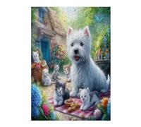 Chien Mignon Puzzles 300 Pièces pour Adultes Educa Art Relaxation Décoration Intérieure Challenge Famille Assemblage Amusant Qualité Supérieure 300 PCS