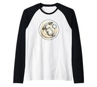Chien Mignon Qui dort avec lit pour Chien + Nourriture Pendant Le Sommeil Manche Raglan