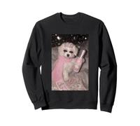 Chien Mignon Rose drôle Rich Girl Vibes Glam Pet Sweatshirt