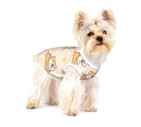 Chien Mignon Shiba Inu,T-Shirt sans Manches en Coton pour Animaux de Compagnie, Gilet Respirant, Extensible et Doux,M