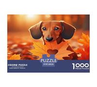 Chien mignon1000 Pièces Aquarelle Puzzle Animal Chien Mignon pour Adultes De Jeu pour Adultes Parfaitpourla Détente Paysagedes QuatreSaisons 38x26cm/1000pcs
