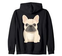 Chien Minimaliste Dessin animé Bouledogue français Faon Sweat à Capuche