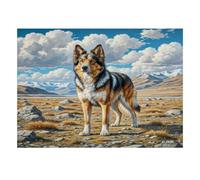 Chien Montagne Nuage 1000pcs Mini Puzzle pour Famille Difficile | 52x38cm Carton Décor Salon Structure Durable Cadeau Anniversaire Soulagement Anxiété