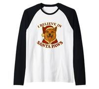 Chien norvégien Lundehund I Believe in Santa Paws Manche Raglan