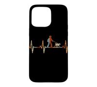 Chien Owner Heartbeat Vintage ECG Cardiogramme Rétro Coque pour iPhone 15 Pro Max