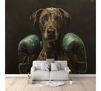 Chien Papier Peint Intissé 400 × 280 cm Boxer Abstrait Pour Chiens Papier Peint Panoramique 3D - XXL Poster Salon Chambre Salle à Manger Chambre d'Enfant Décoration Murale