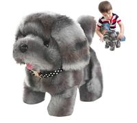 Chien parlant qui marche - Chiot en peluche 10 x 17 x 14 cm, robot interactif en peluche doux, jouet animé réaliste avec fonction de marche et parle | jouet électronique pour chien de