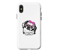 Chien pékinois avec Lunettes Bandana Coque pour iPhone X/XS