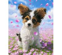 Chien pétale Rose Puzzle 1200 Pièces pour Adultes, Puzzle Impossible, Puzzles Classique pour Adulte, Puzzles Coloré Jeu de Famille et Team Building