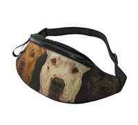 Chien Pitbull Mignon Sac Banane Unisexe Sac À Bandoulière Réglable Fanny Pack pour Femme Extérieur Festival 14X35Cm