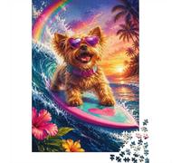 Chien Planche Soleil Couchant 1000 Pièces Mini Puzzle pour Adultes Relaxant | 52x38cm Carton Décor De Salon Coupe Précise Cadeau Ami Détente