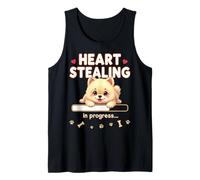 Chien Poméranie en forme de cœur Cadeau amusant Pom Puppy Débardeur