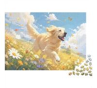 Chien Prairie 1000 Pièces Mini Puzzle pour Adultes | 70x50cm Carton, Décoration Maison, Coupe Précise, Cadeau Anniversaire, Détente Esprit