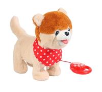 Chien promeneur électrique | Animal de compagnie qui chante bouge la queue | Jouet électronique interactif en peluche pour animaux de compagnie, cadeau de Nouvel An pour garçons filles, anniversaire
