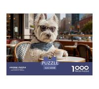 Chien Puzzle 1000 pièces Adorable Animal de Compagnie - Moment Détente Et Créativité, Puzzle Premium pour Adultes, Boîte Cadeau Et Poster Inclus, 52x38cm/1000pcs