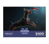 Chien Puzzle 1000 Pièces Animal Mignon Adorable Chiot - Puzzle Cozy Soir D’Hiver, Carton Premium, Challenge en Duo, Poster pour Déco, 70x50cm/1000pcs
