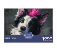 Chien Puzzle 1000 Pièces Animal Mignon - Art Moderne Puzzle, Défi Détente, Poster Inclus, Cadeau pour Passionnés, 38x26cm/1000pcs