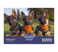 Chien Puzzle 1000 Pièces Animal Mignon - Challenge Zen, Carte Géographique À Assembler, Poster Inclus, Cadeau ÉduChatif, 70x50cm/1000pcs