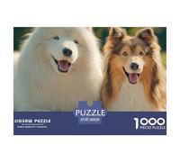Chien Puzzle 1000 Pièces Animal Mignon - Détente Garantie, Défi Ludique pour Adultes, Déco Artistique, Poster + Cadeau Prêt, 38x26cm/1000pcs