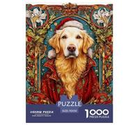 Chien Puzzle 1000 Pièces Animal Mignon - Détente Garantie, Défi Ludique pour Adultes, Déco Artistique, Poster + Cadeau Prêt, 70x50cm/1000pcs