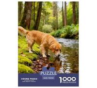 Chien Puzzle 1000 Pièces Animal Mignon - Puzzle Cozy Soir D’Hiver, Carton Premium, Challenge en Duo, Poster pour Déco, 70x50cm/1000pcs