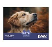 Chien Puzzle 1000 Pièces Animal Mignon - Puzzle Cozy Soir D’Hiver, Carton Premium, Challenge en Duo, Poster pour Déco, 70x50cm/1000pcs