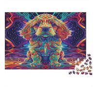 Chien Puzzle 1000 Pièces avec Assemblage Fluide, Puzzle Adulte Impossible Difficile Très Difficile Défiante pour Une Activité en Famille, Cadeau De Retraite 70x50cm/1000pcs