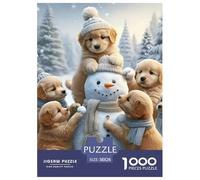 Chien Puzzle 1000 Pièces Défi Jouets Décoration D'intérieur Activité Familiale Puzzle Impossible Cadeau Unique 38x26cm/1000pcs