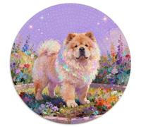 Chien, Puzzle 1000 Pièces en Forme Ronde, Activité Ludique Et Éduchative, Parfait pour Collection Ou Famille, Conseillé Dès 8 Ans,Style Peint Animal, 1000pcs (67.5x67.5cm)